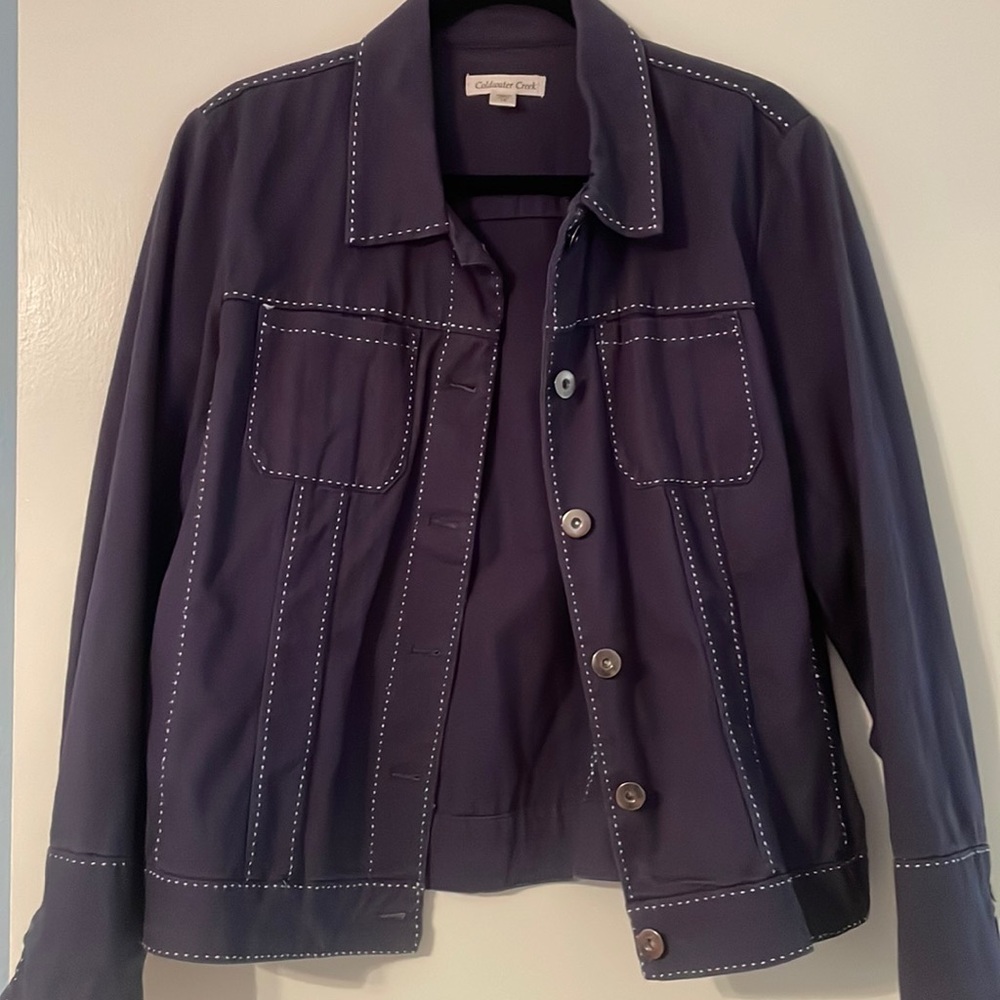 Navy blue denim jacket